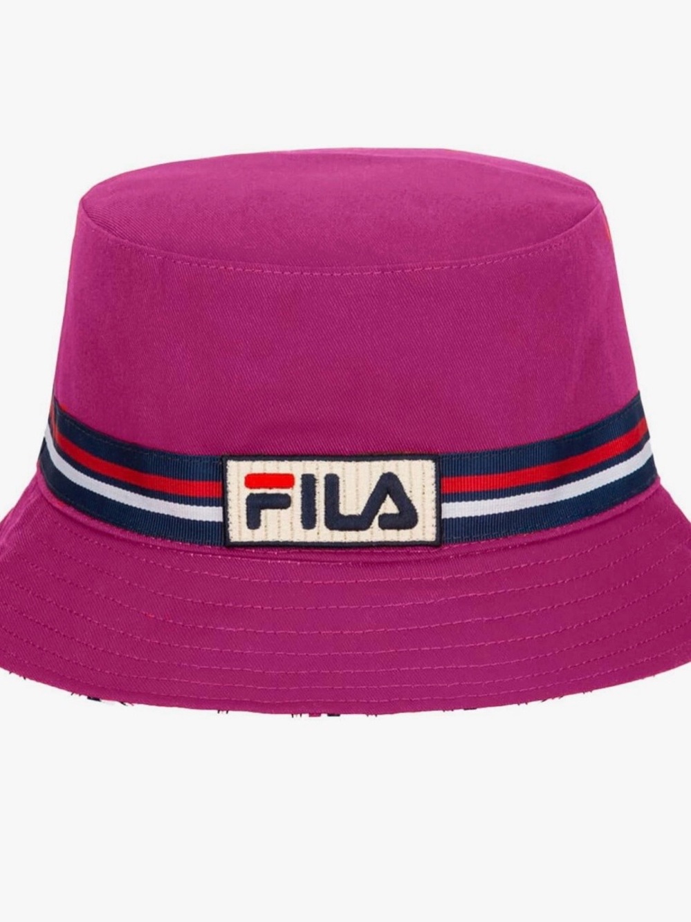 Fila Pink Bucket Hat with Navy Red Stripe 3 pieces